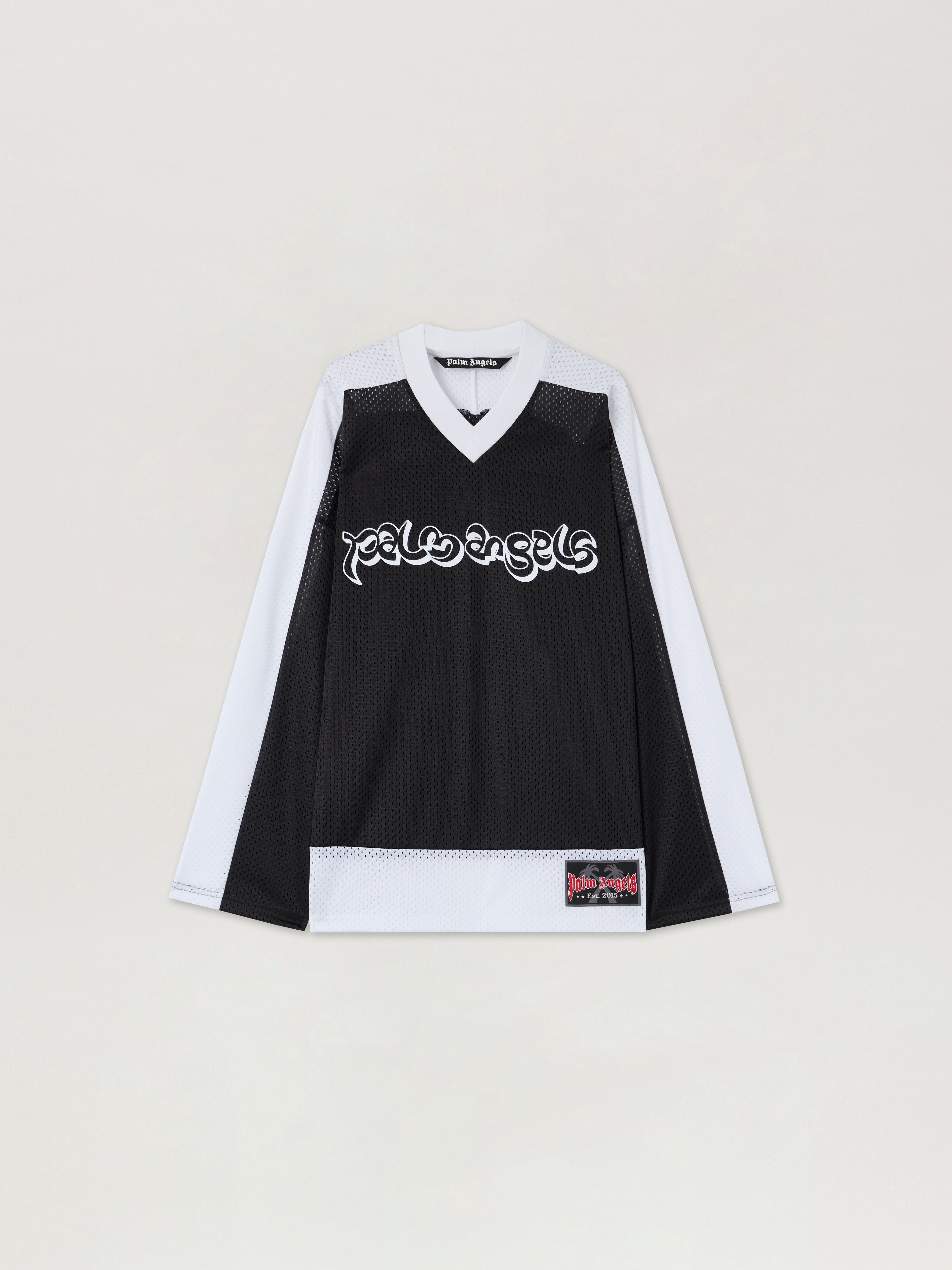 Thai Logo Mesh Loose Long-Sleeved T-Shirt