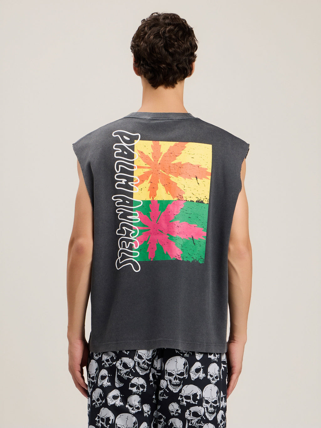 Palm Leaf Distressed Tank
