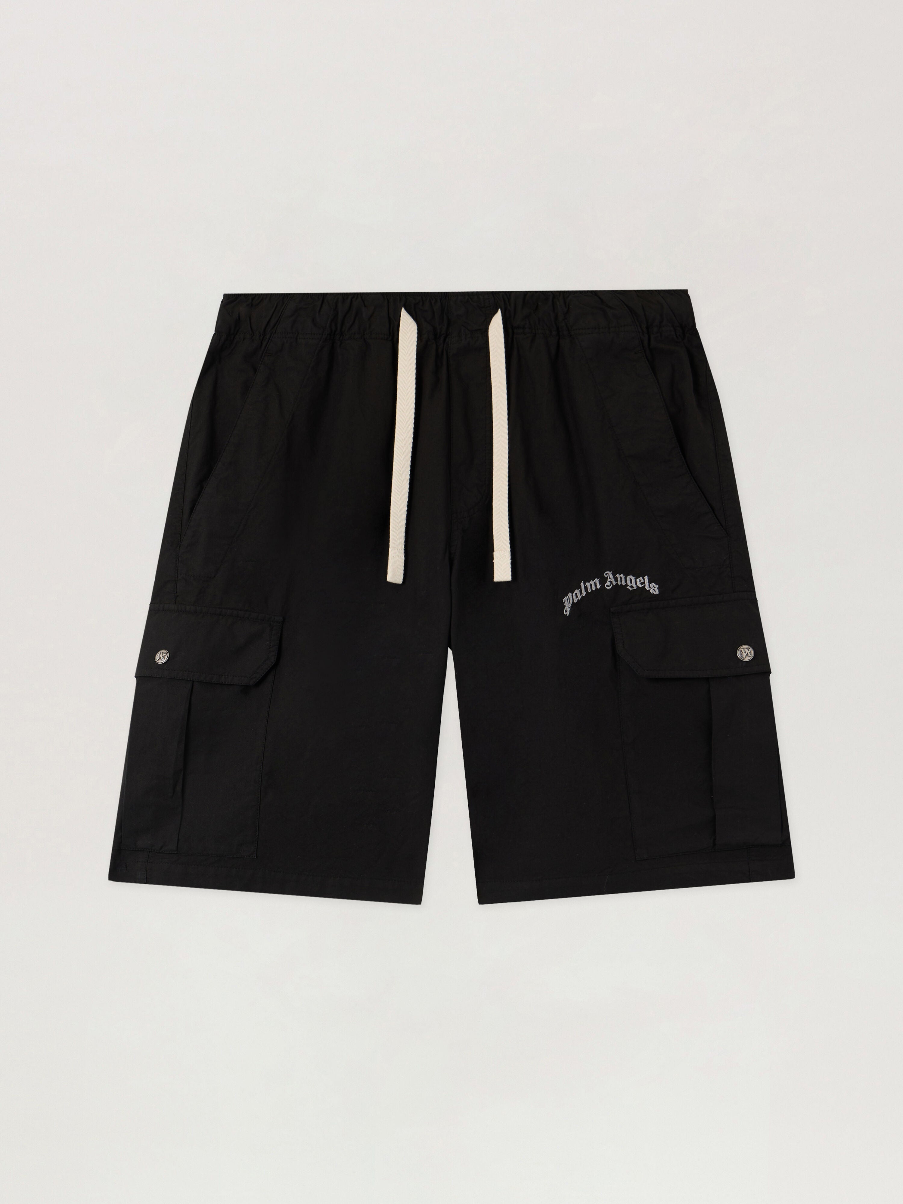 Curved Logo Loose Cargo Shorts